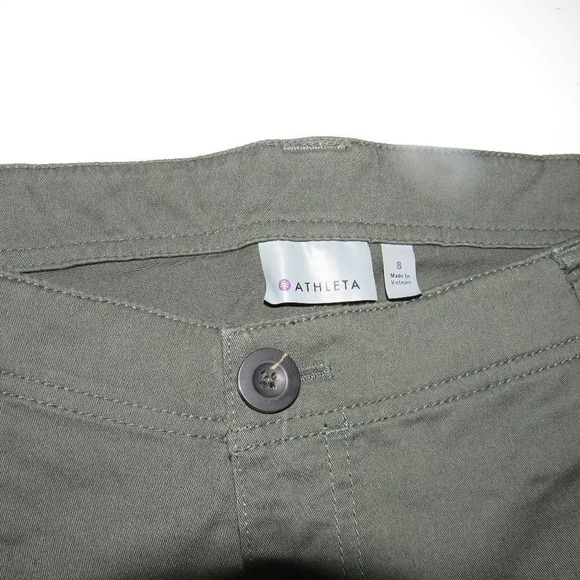 ATHLETA Green Athletic Zip Skinny Pants Size 8 - Picture 5 of 6